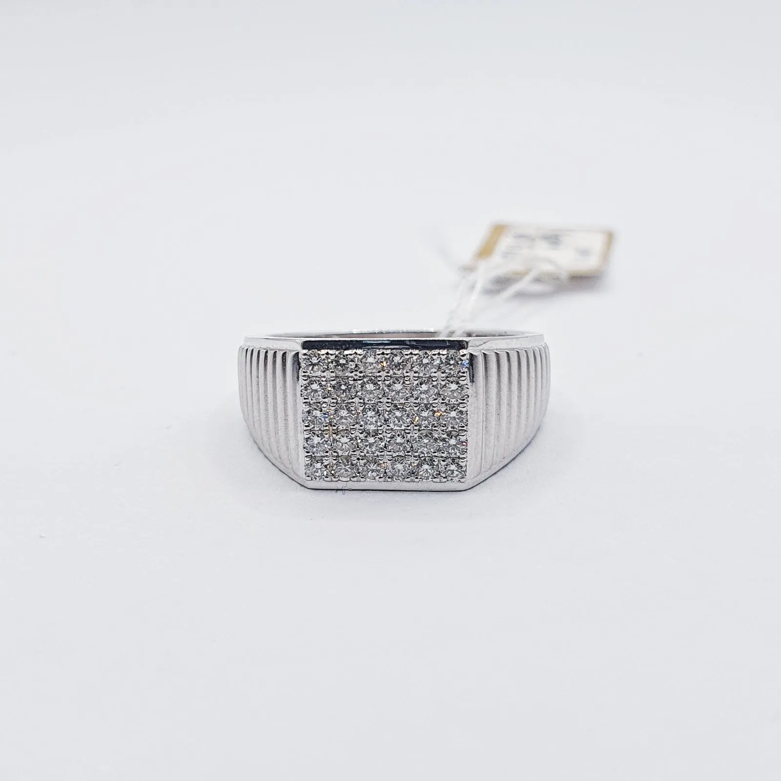 0.65ctw Diamond Men's Ring 18K White Gold