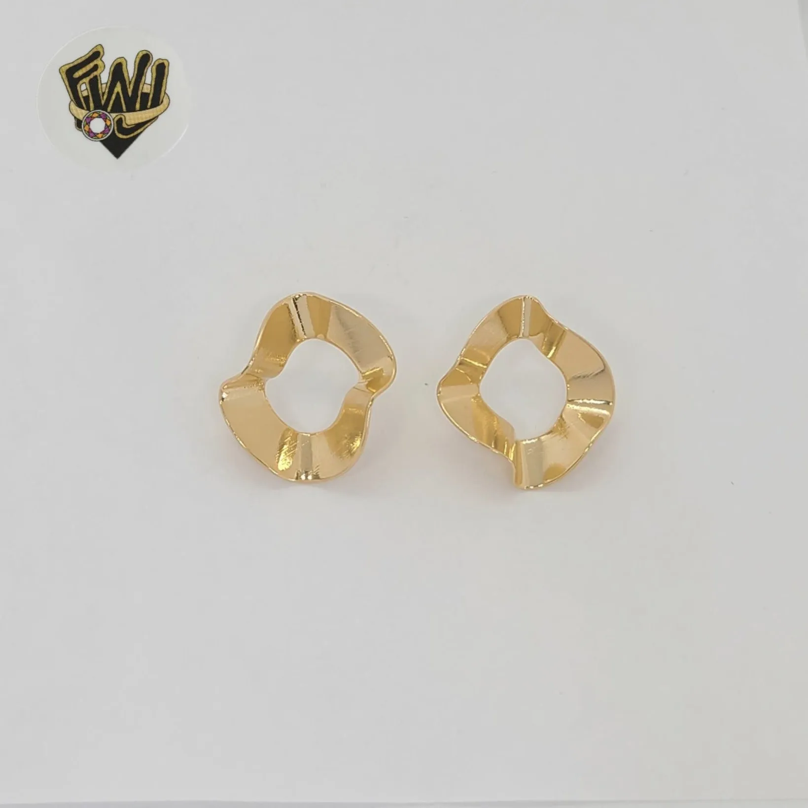 (1-1197-3) Gold Laminate - Stud Earrings - BGF