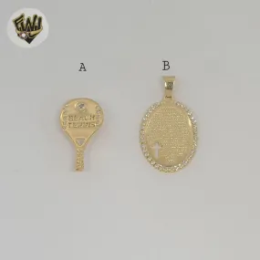 (1-2314-2) Gold Laminate - Zircon Pendants - BGF