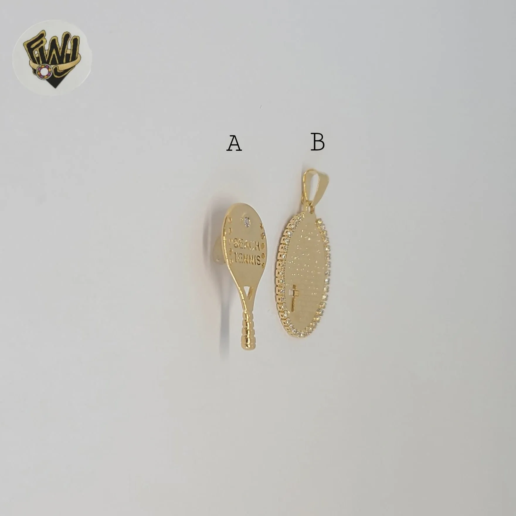 (1-2314-2) Gold Laminate - Zircon Pendants - BGF