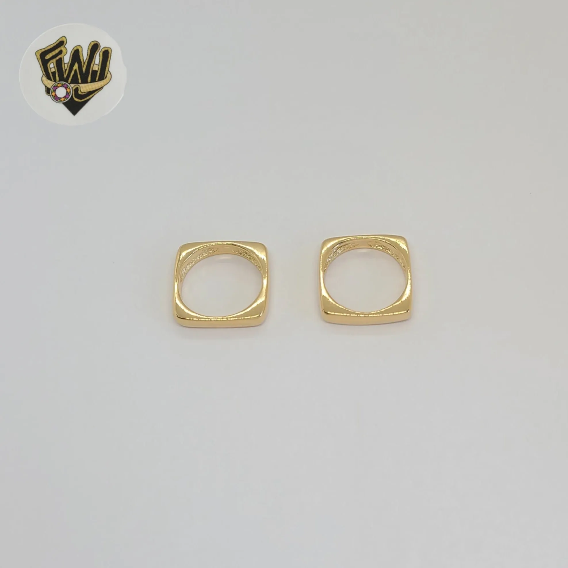 (1-3008) Gold Laminate - Square Plain Ring - BGF