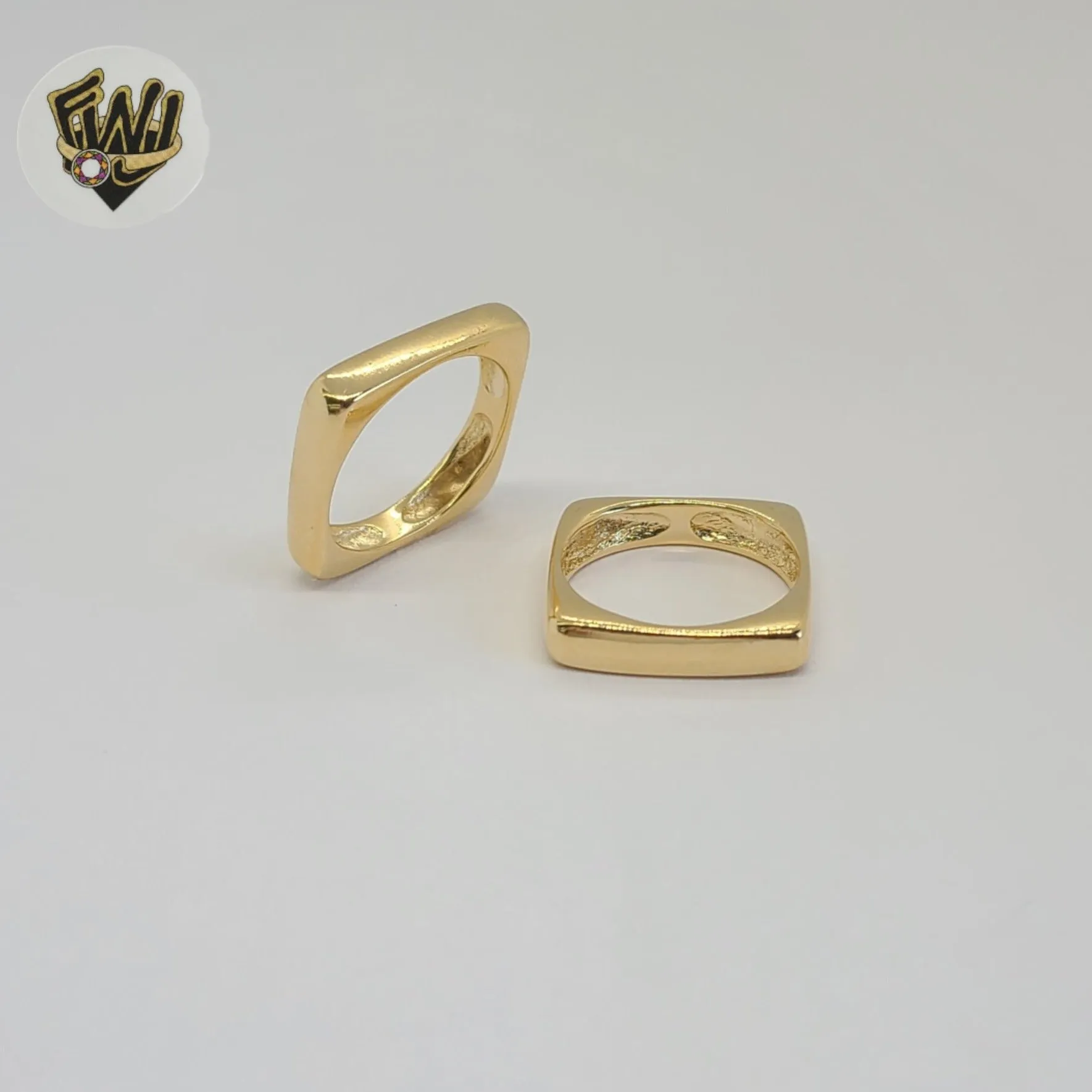 (1-3008) Gold Laminate - Square Plain Ring - BGF