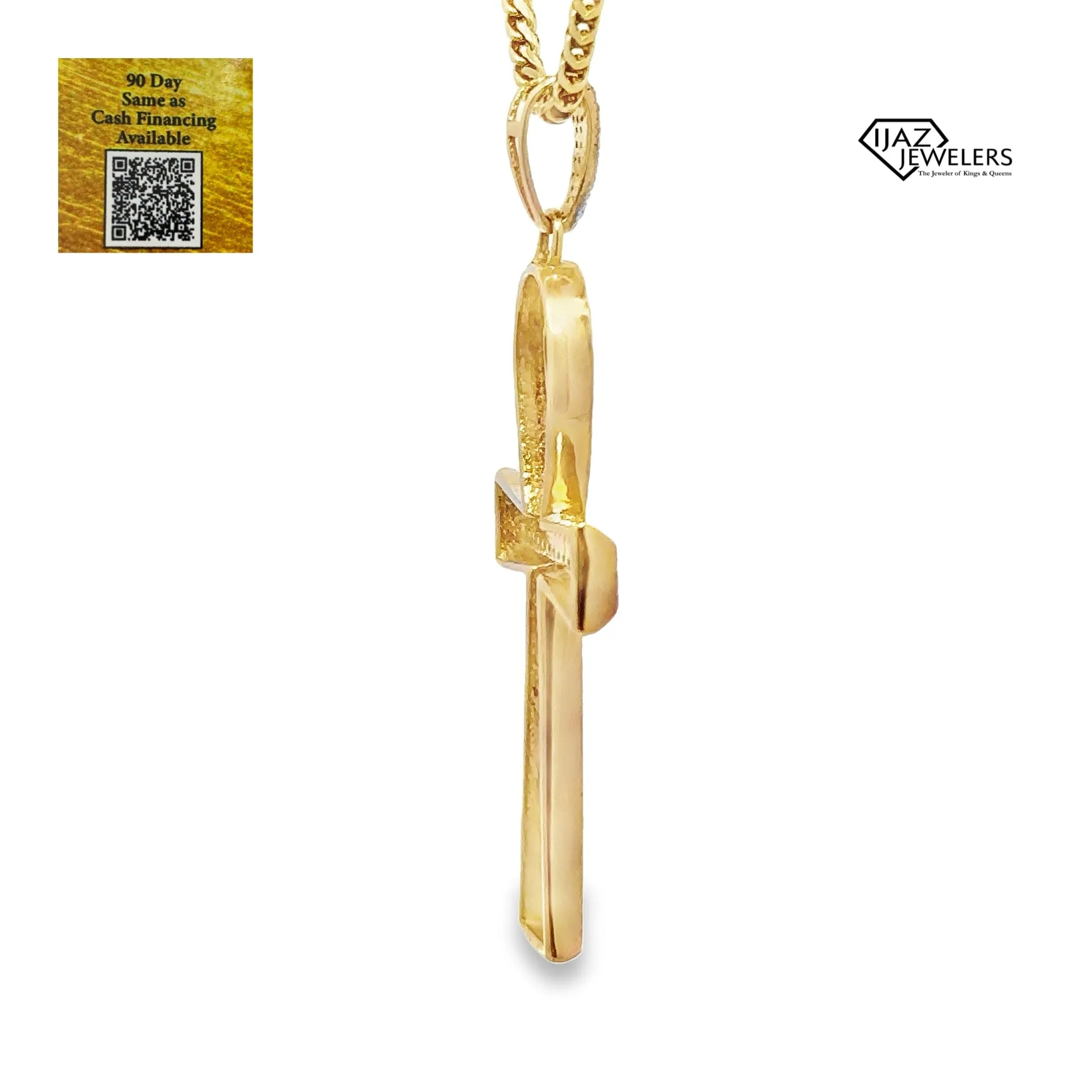 10K Gold 0.20 ctw Diamond Ankh Charm