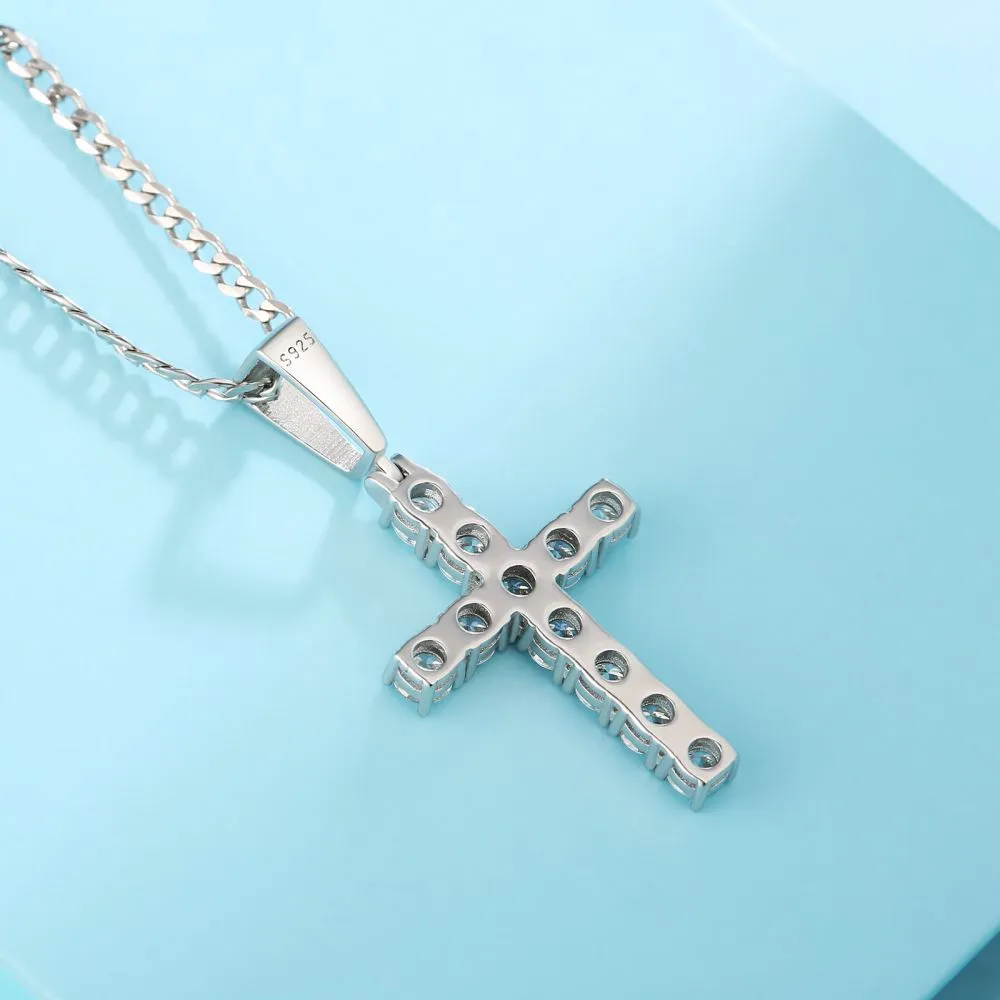 1.10 Carats VVS1 Moissanite Cross Pendant for Men