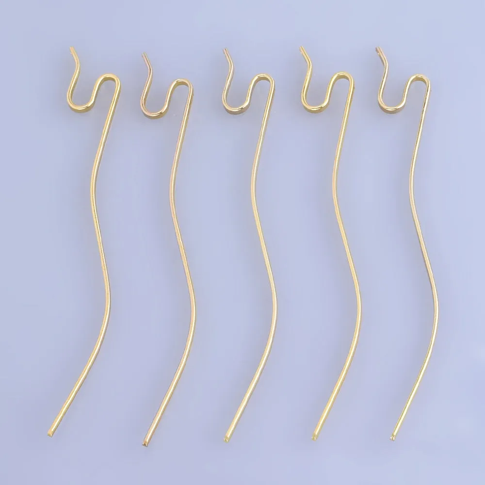 135mm Iron Snake Hair Stick Hair Pin Hair Clip Hair Stick minimalist modern Hair Accessory hair jewelry gold 10pcs