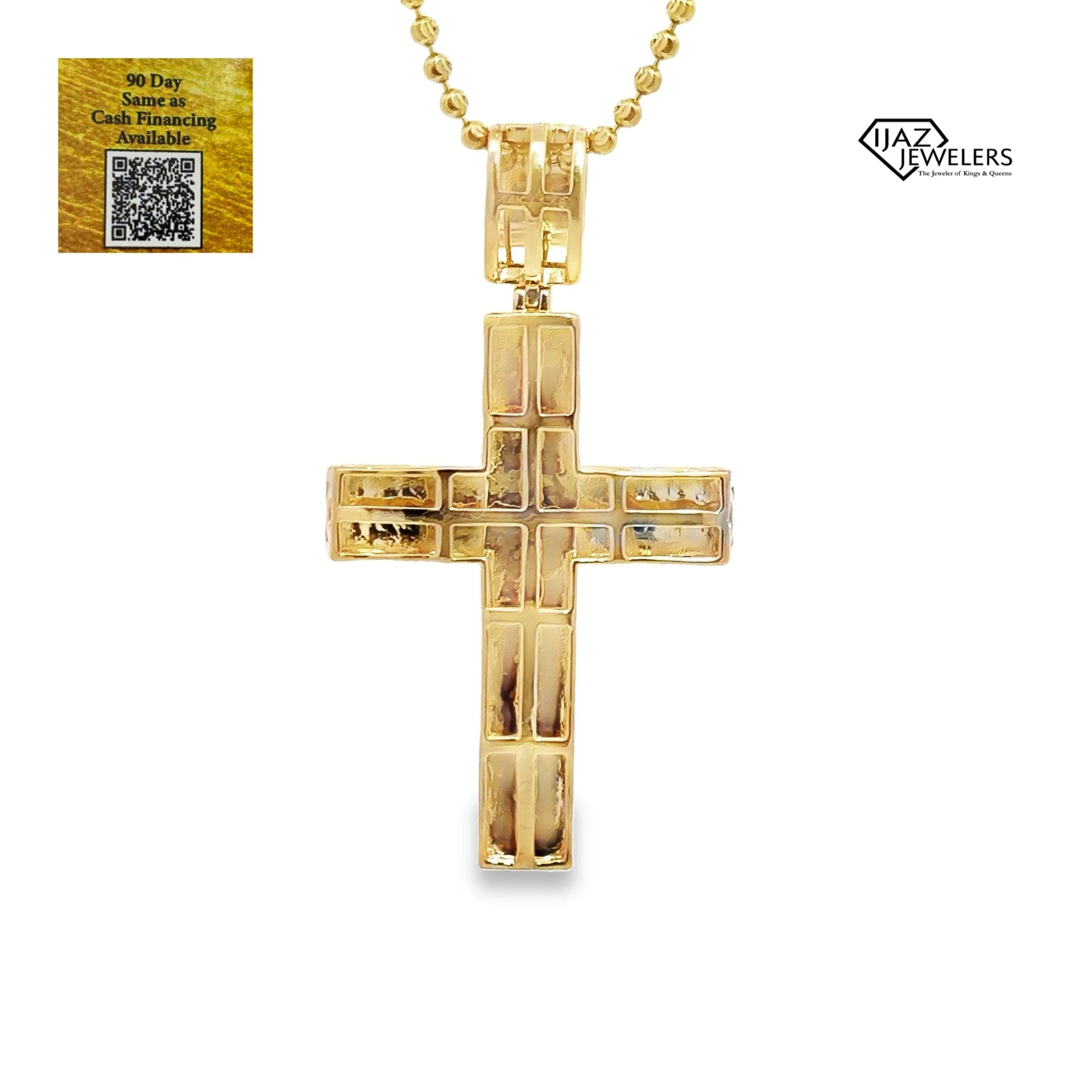 14K Gold 1.18 Diamond Cross