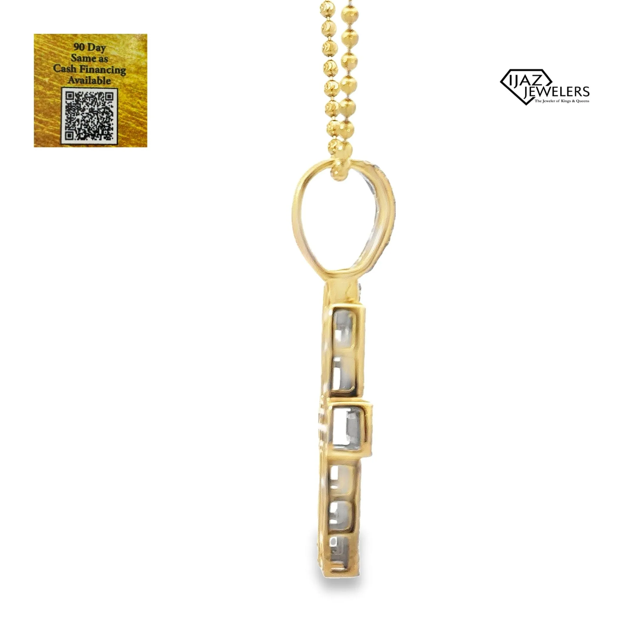 14K Gold 1.70 CTW Diamond H Charm