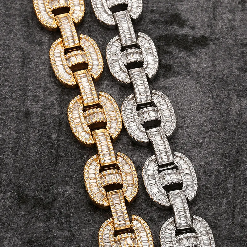 16mm T Cubic Zirconia Cuban Chain/Bracelet