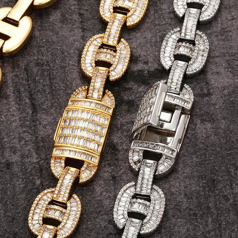 16mm T Cubic Zirconia Cuban Chain/Bracelet