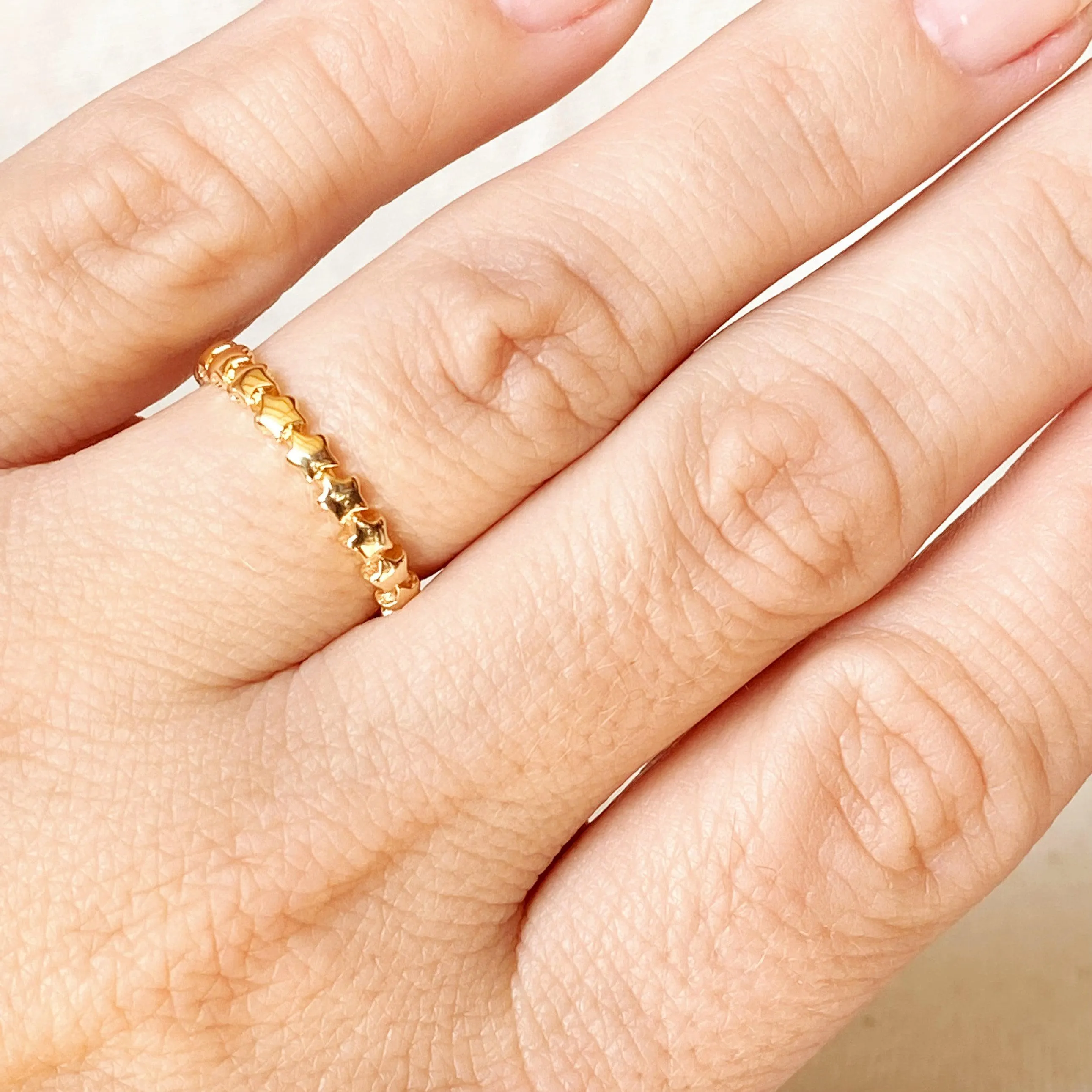 18k Gold Filled Stackable Stars Ring