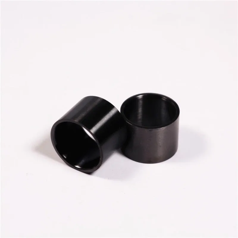 18mm Matte Silver-Plated and Black-Plated Titanium Fashion Finger Rings