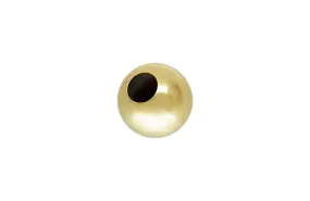 3.0mm Bead Gold-Filled 1.5mm Hole, (10 Pack) Wholesale Jewelry Making Beads