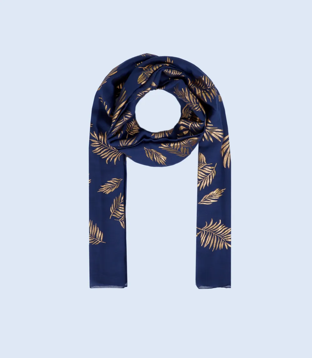 A4981-NAVY-Scarf For Women