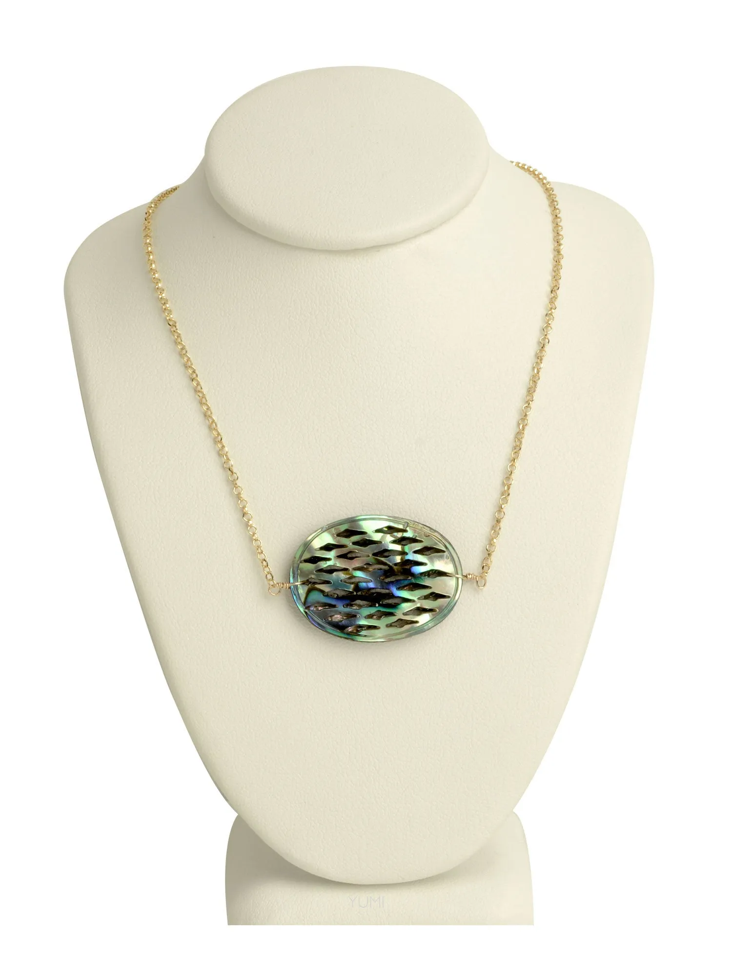 Abalone Filigree Pendant Necklace