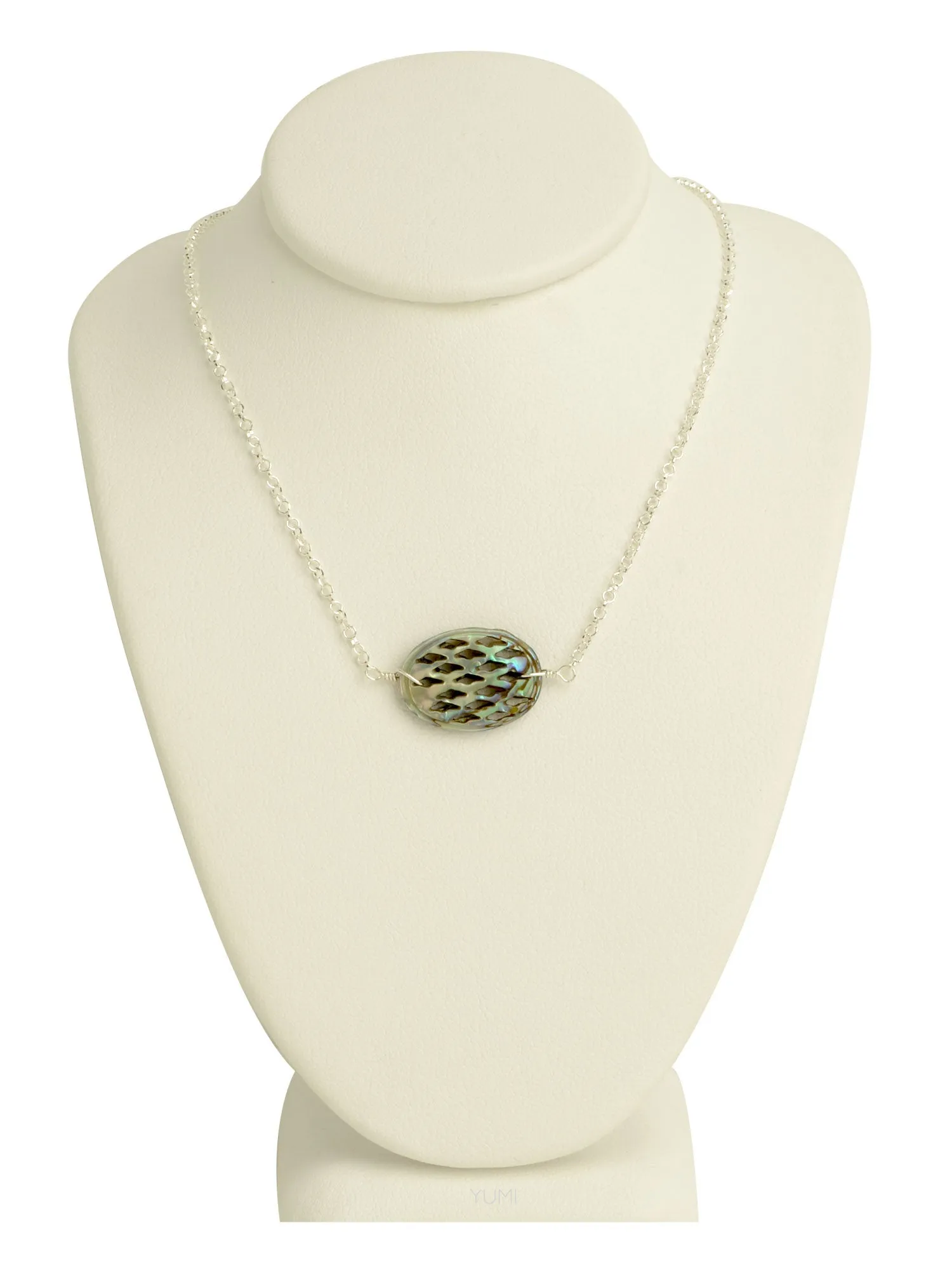 Abalone Filigree Pendant Necklace