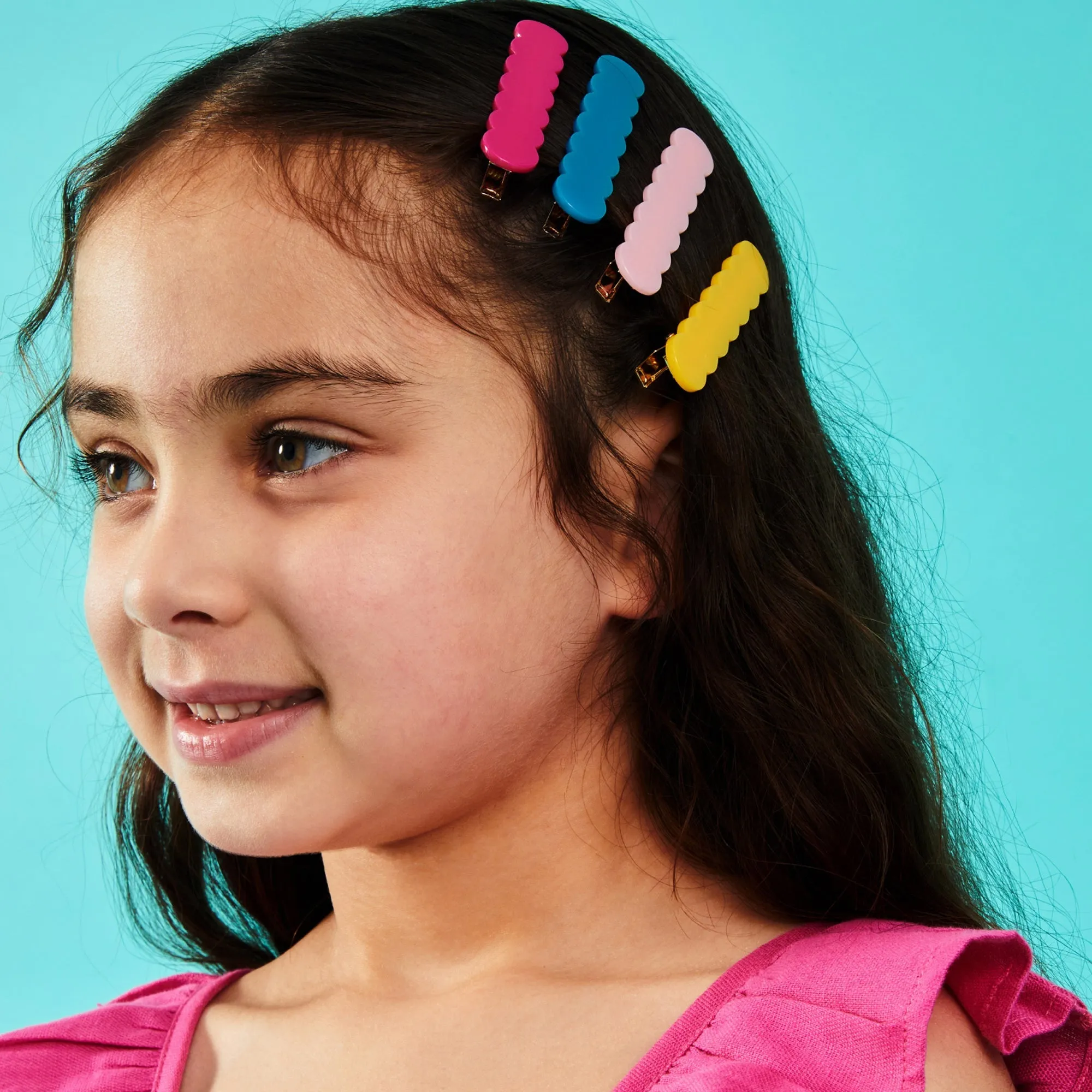 Accessorize London Girls Resin Hair Slides 4-Pack