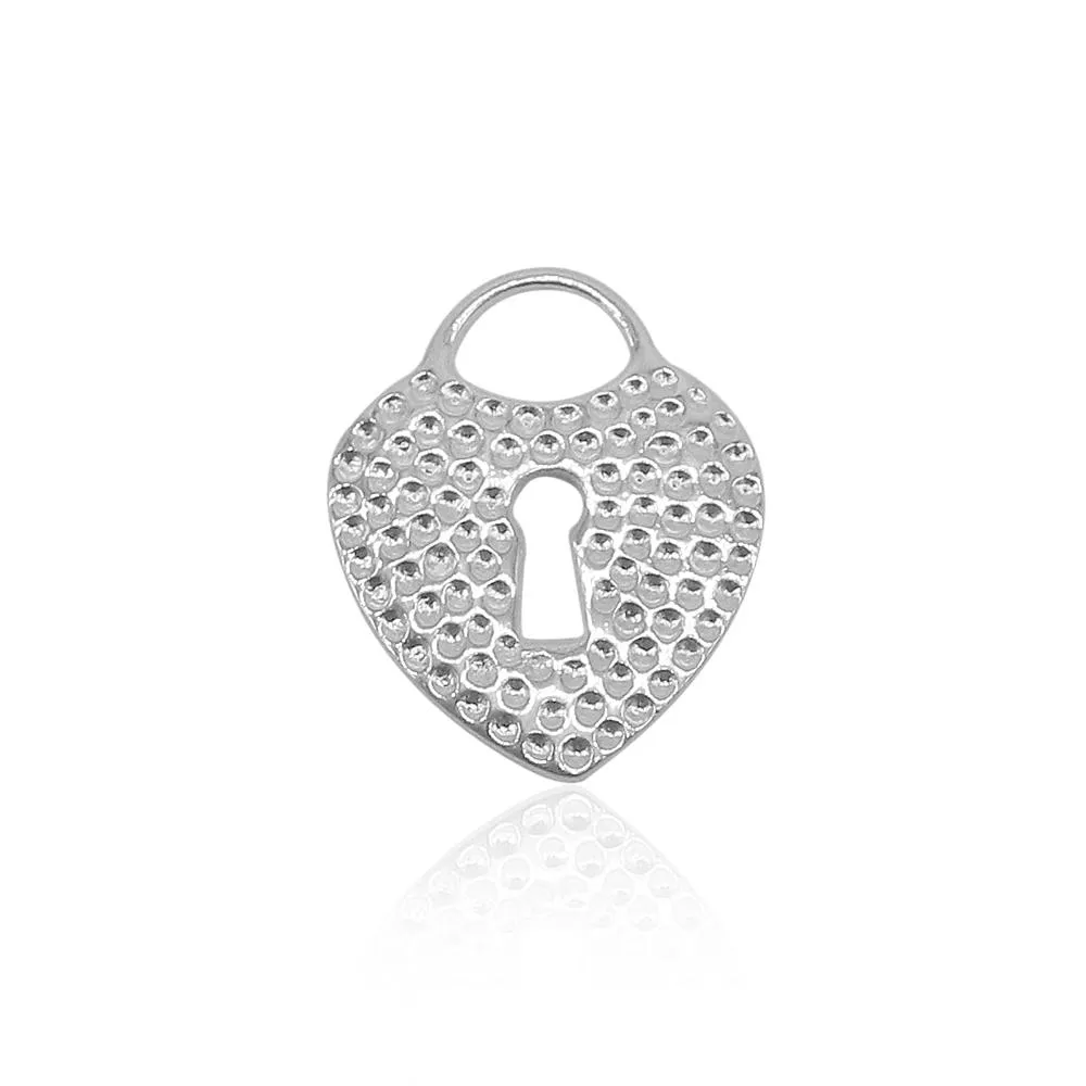 Amalia Heart Padlock Silver Pendant