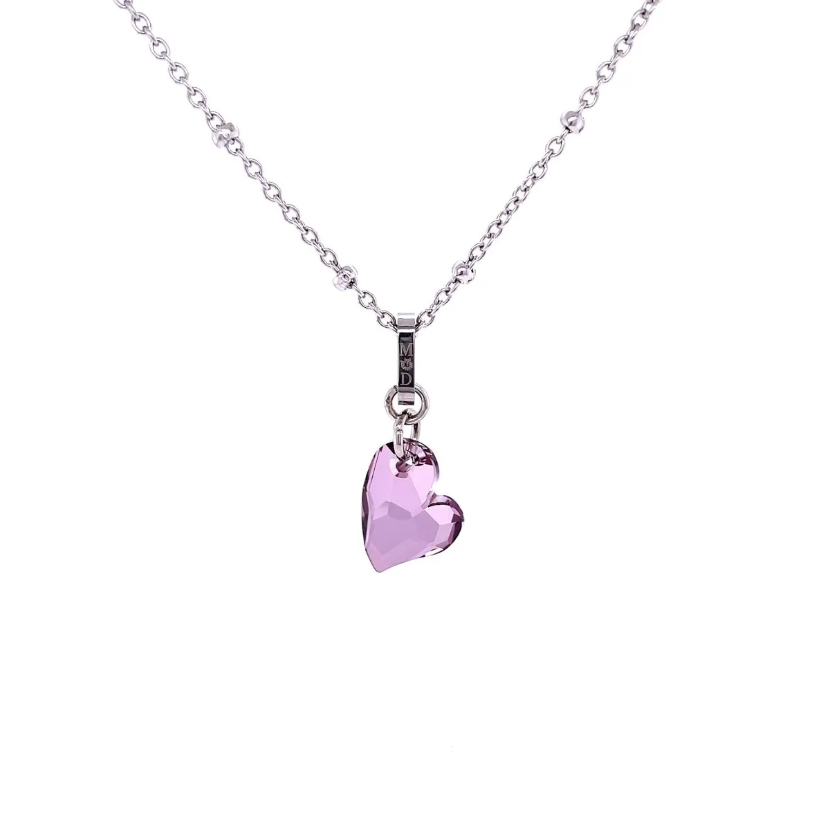 Ari Small Cupid Crystal Heart Necklace