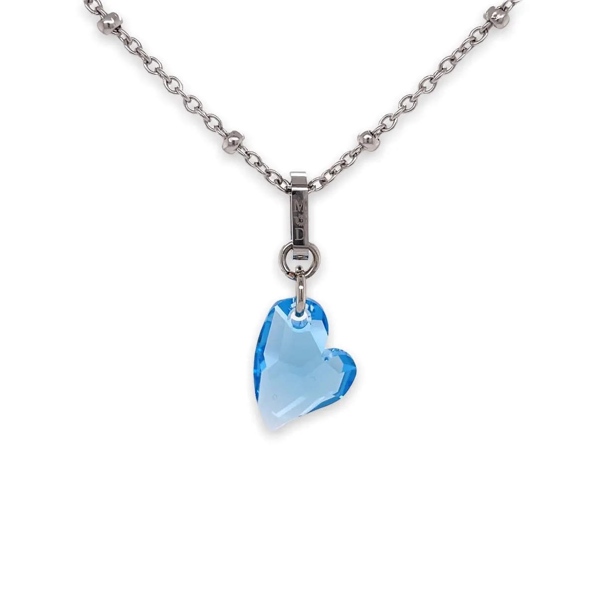 Ari Small Cupid Crystal Heart Necklace