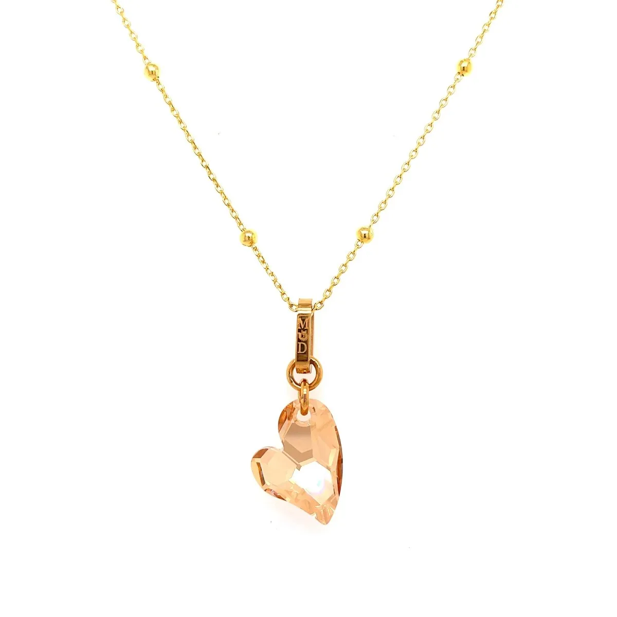 Ari Small Cupid Crystal Heart Necklace