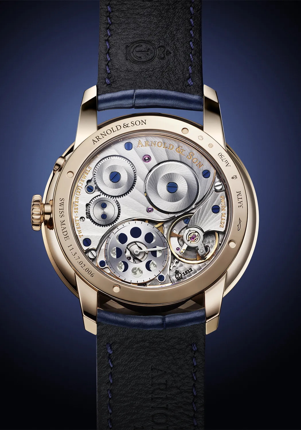 Arnold & Son Perpetual Moon 41.5 Gold Blue Stellar Rays | LE88