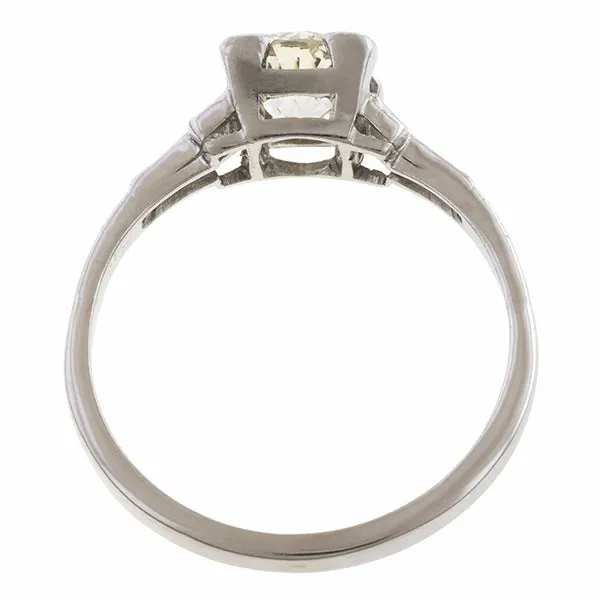 Art Deco Engagement Ring, Old Euro. 1.20ct