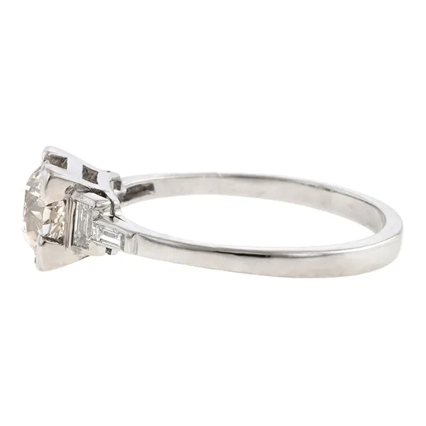 Art Deco Engagement Ring, Old Euro. 1.20ct