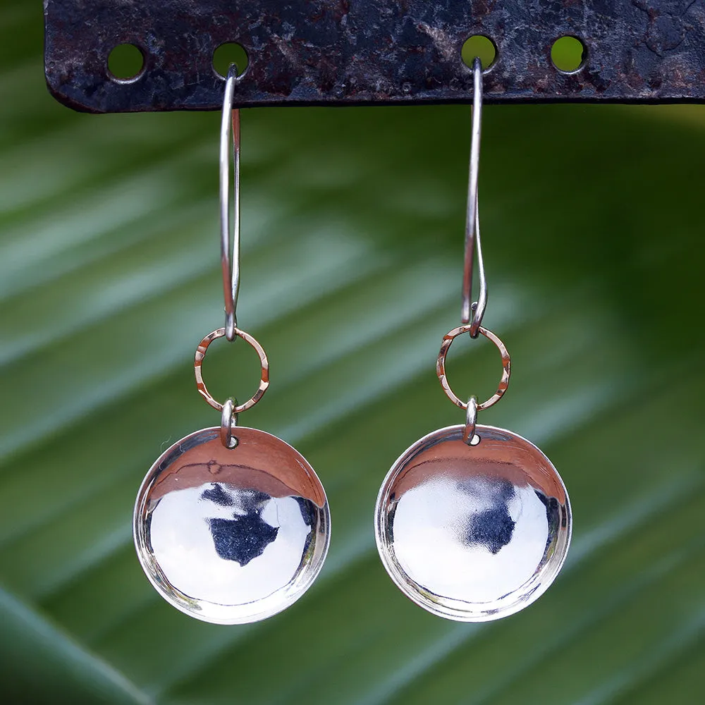 Barbados - Hammered Dome Earrings in Sterling Silver or Gold Filled