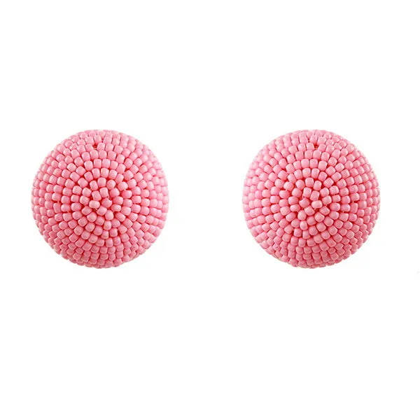 Barbie Theme Seed Bead Stud Earrings