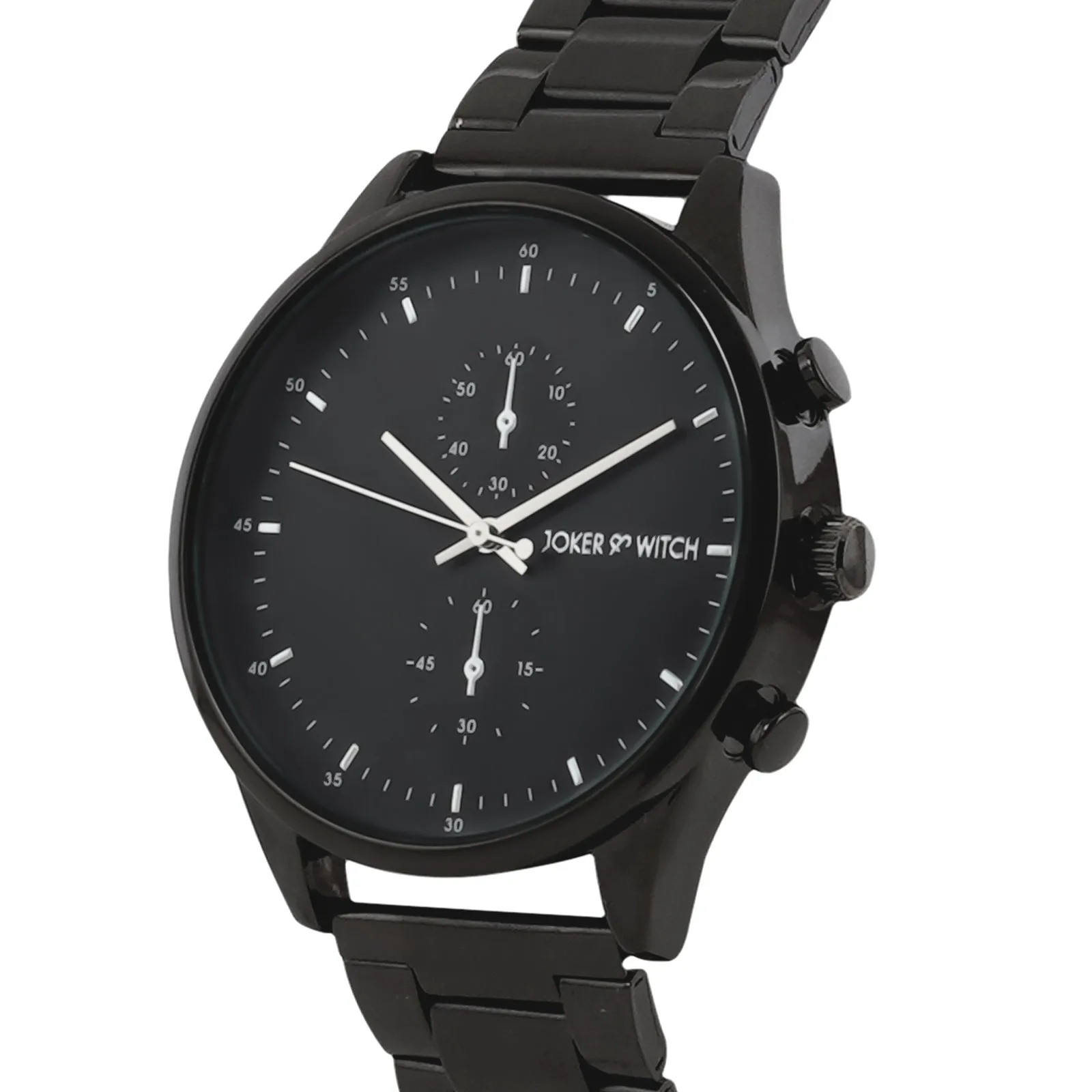 Beetle All Black Metallic Strap Watch