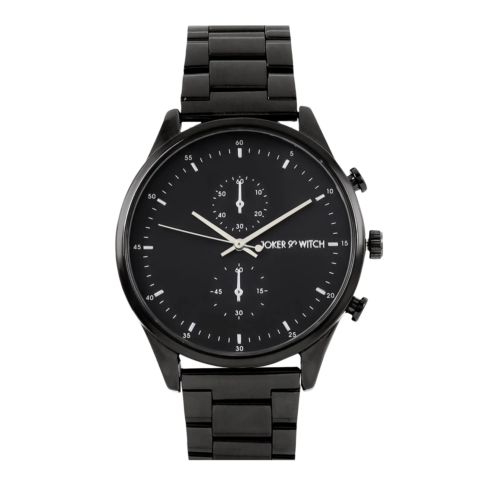 Beetle All Black Metallic Strap Watch