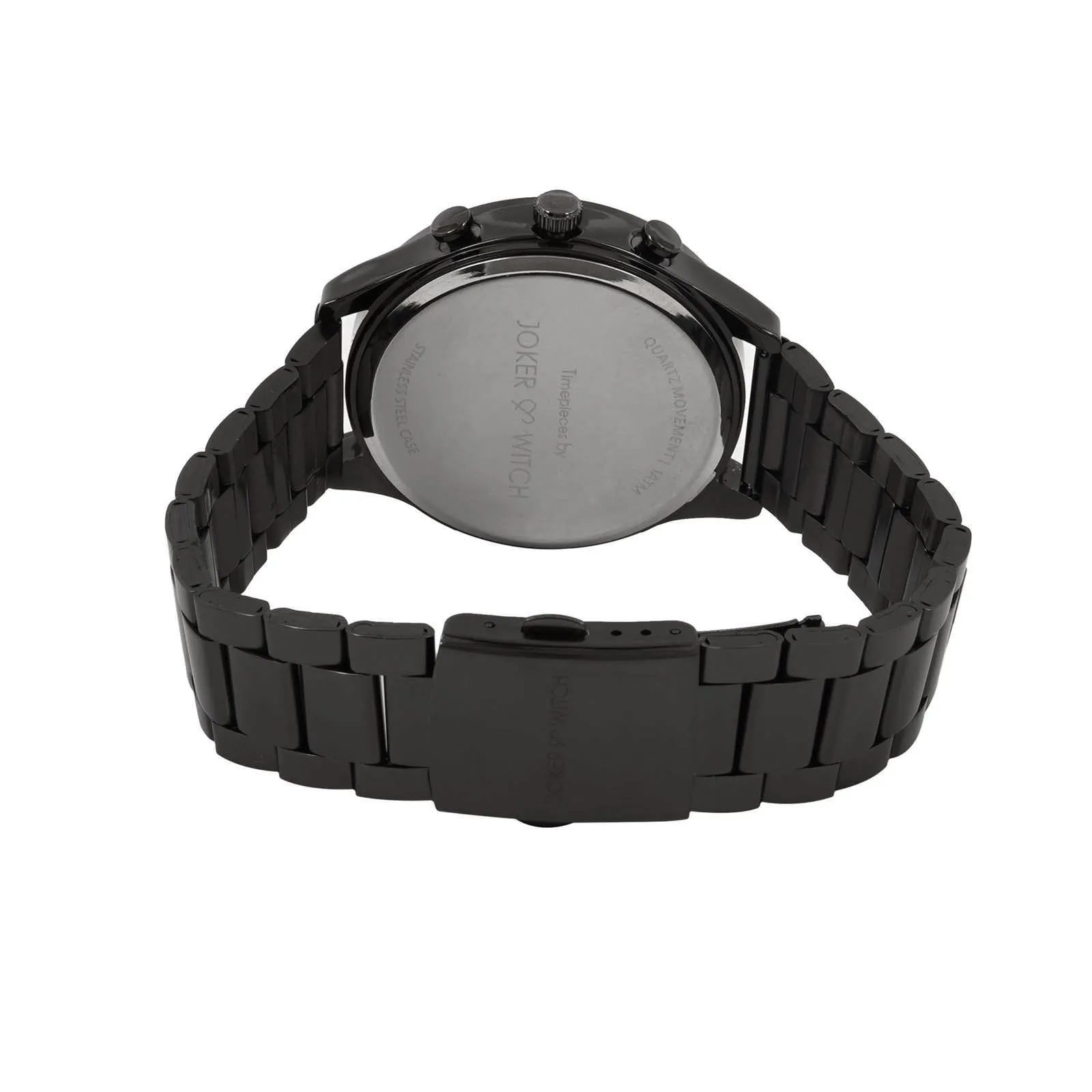 Beetle All Black Metallic Strap Watch