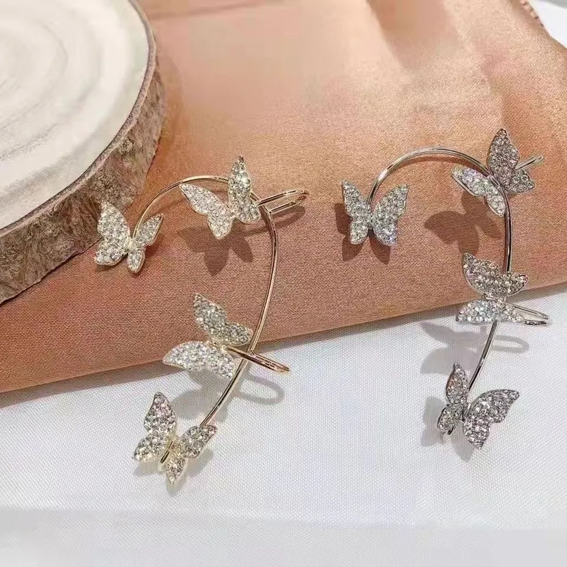 Blingbling Fairy Butterfly Ear Hanging Ear Clip No Pierced Earrings EG18228