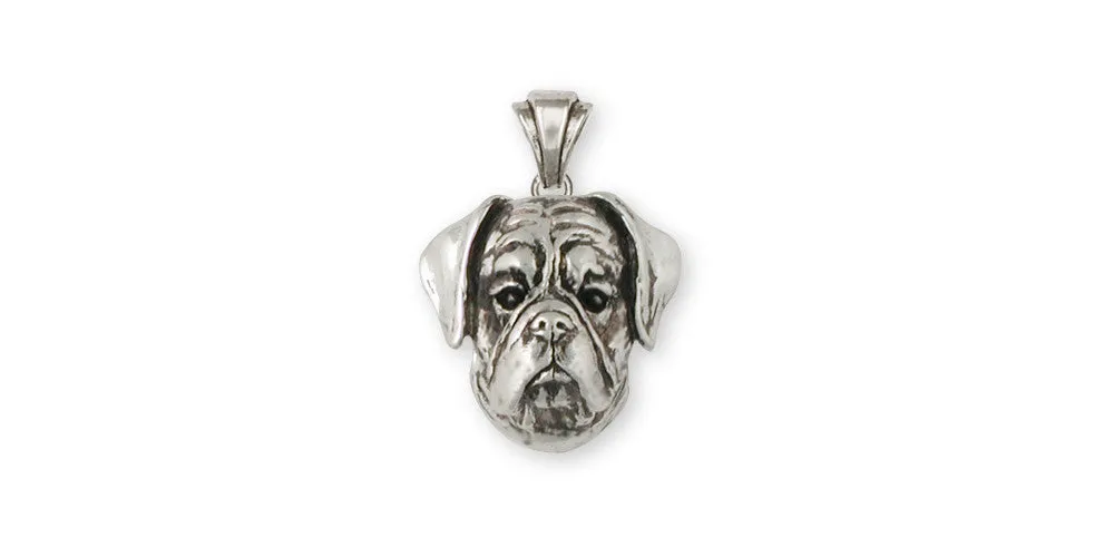 Boxer Pendant Jewelry Sterling Silver Handmade Dog Pendant BX9-P