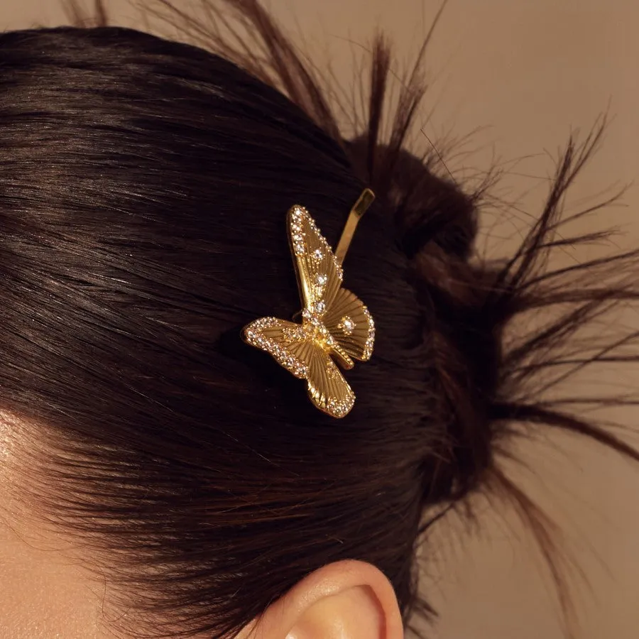 Butterfly Gold Hair Clip