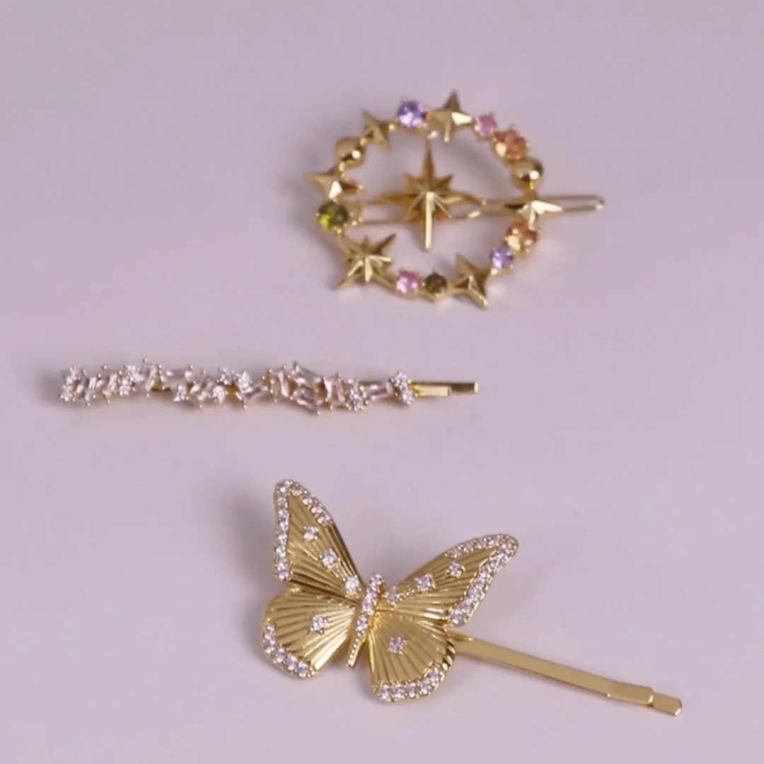 Butterfly Gold Hair Clip