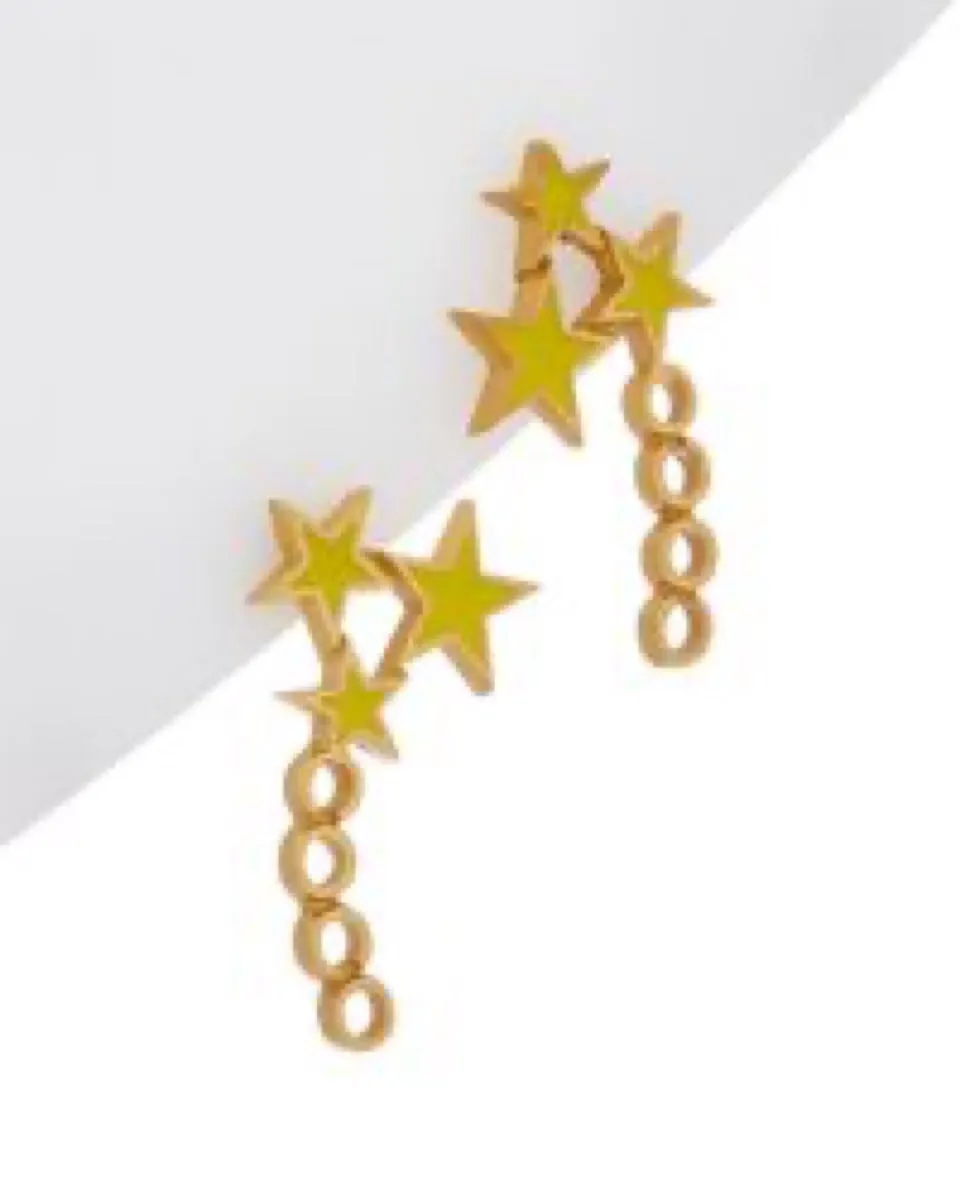 Chanel 01P, 2001 Spring Comte Coco shooting Stars Pierced Earrings