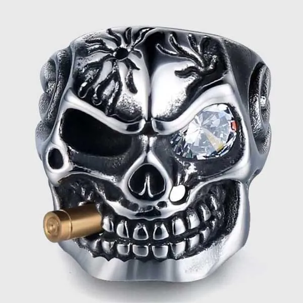 Cigar Skull Ring