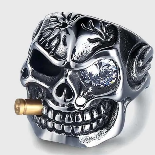 Cigar Skull Ring