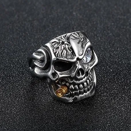 Cigar Skull Ring