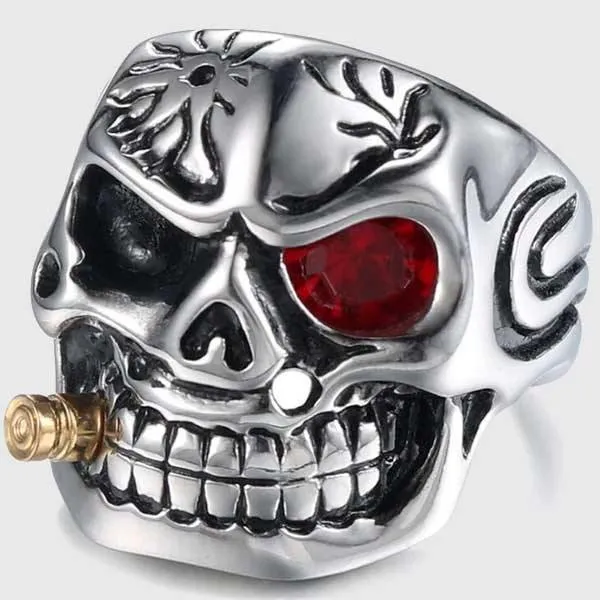 Cigar Skull Ring