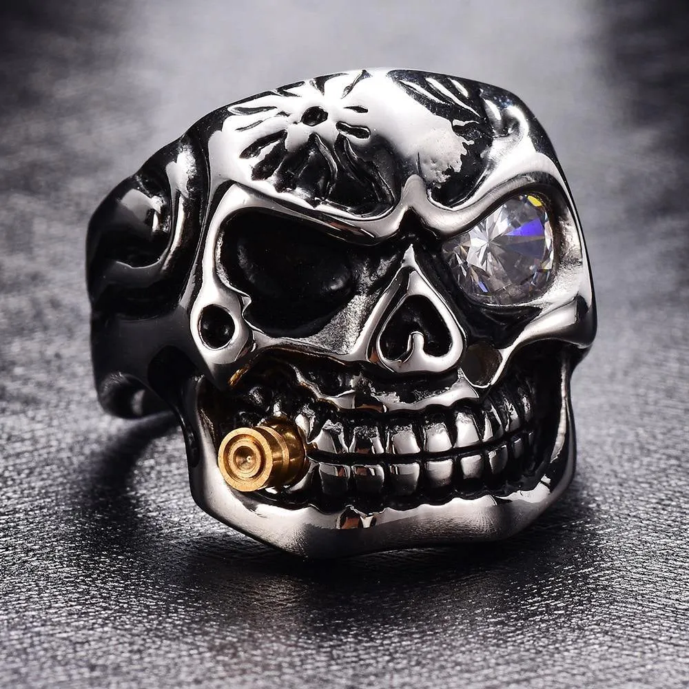 Cigar Skull Ring