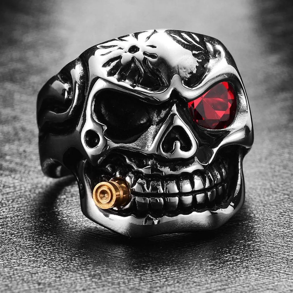 Cigar Skull Ring