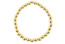 Classic Ball Gold Bead Bracelets (Stretchy)