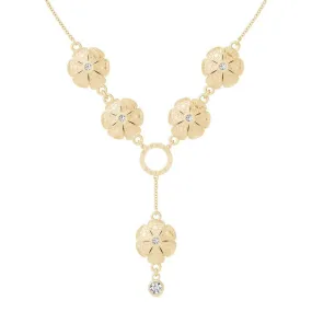 Collette Vine Crackle Daisy Necklace