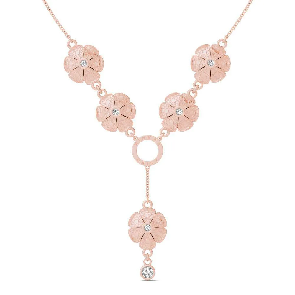 Collette Vine Crackle Daisy Necklace