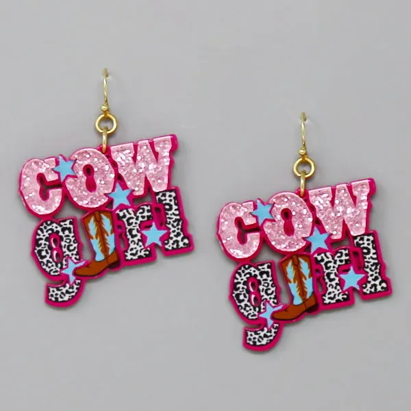 COWGIRL Acetate Dangle Earrings