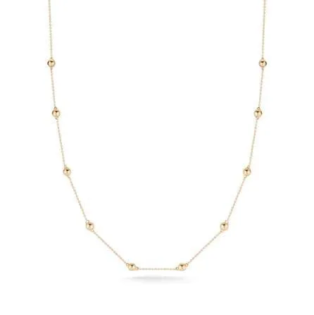 Dana Rebecca Designs Poppy Rae Pebble Station Necklace - Yellow Gold