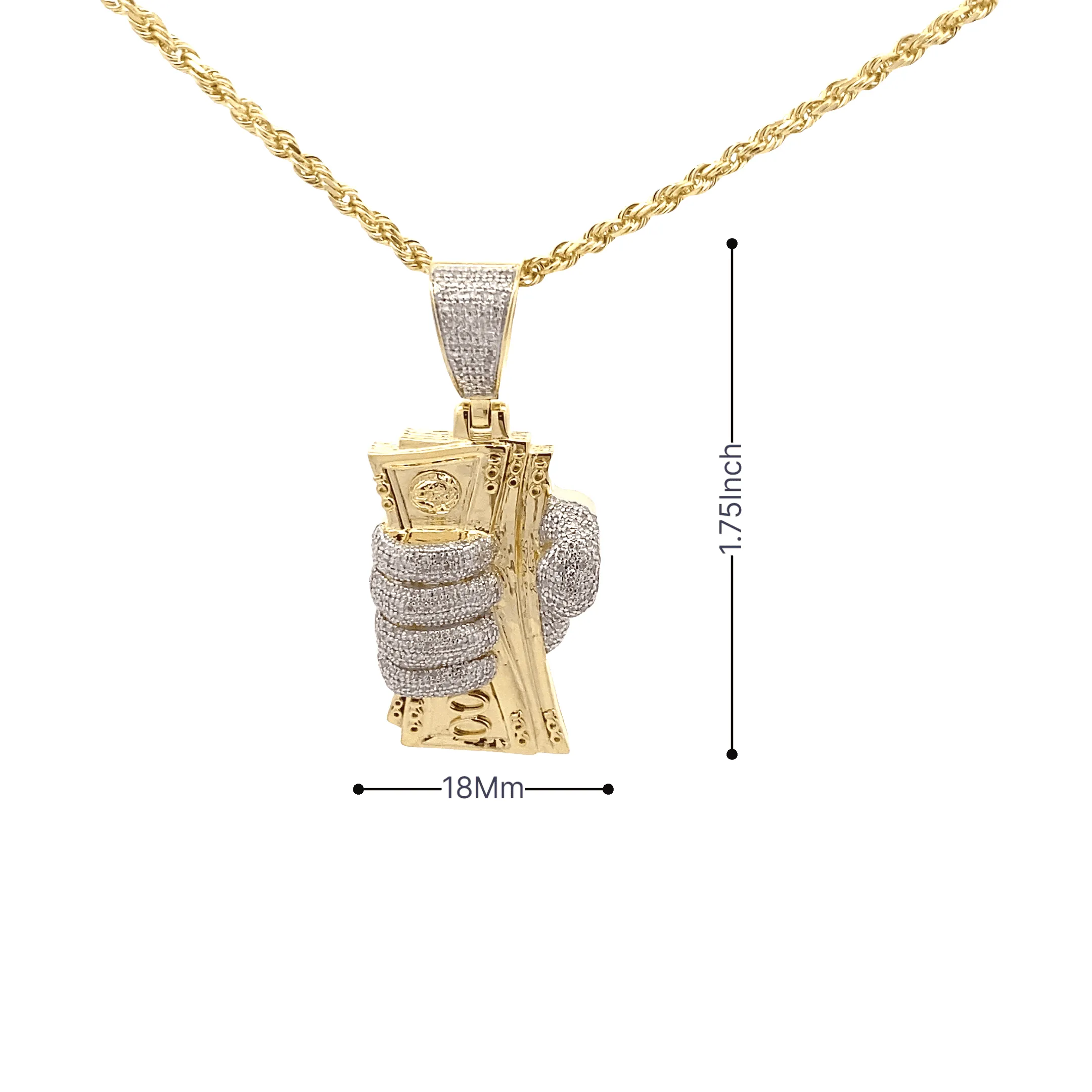 Diamond Money Stack Pendant