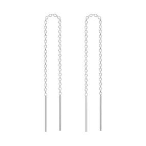 Double Bar Threader Chain Earrings